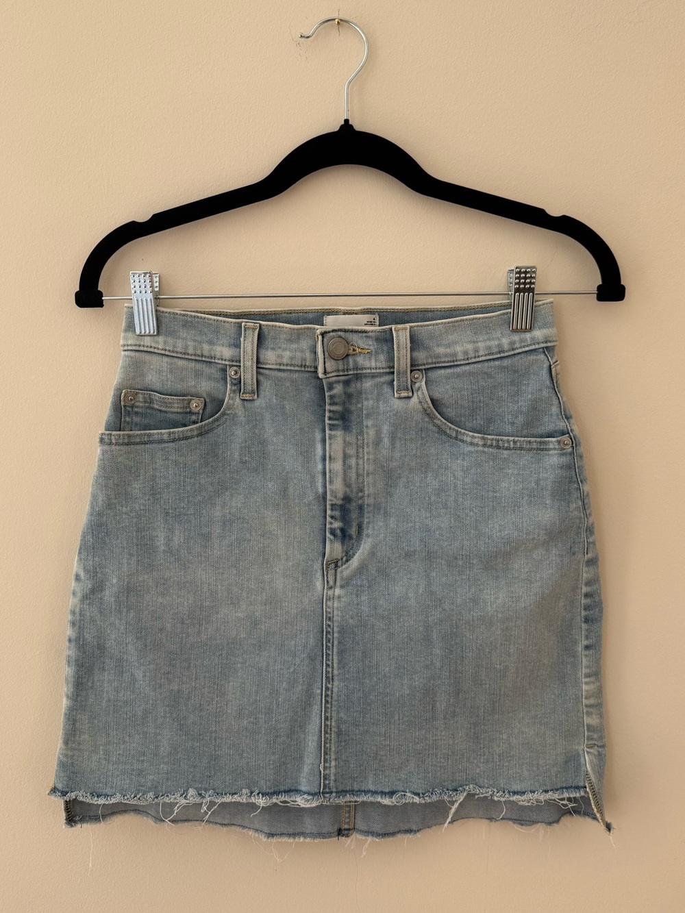 Wilfred Light Blue Denim Mini Skirt